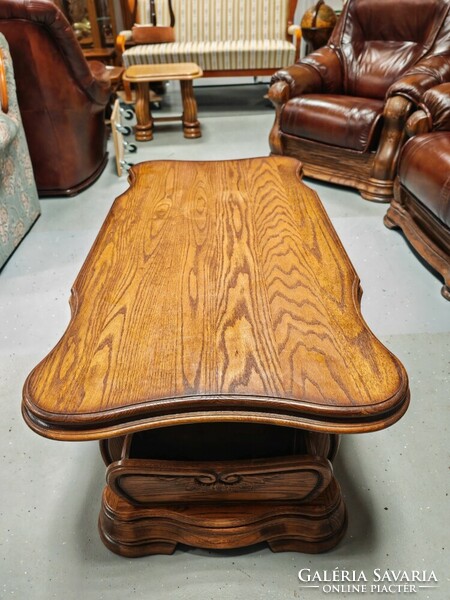 Beautiful saporro rustic solid oak coffee table
