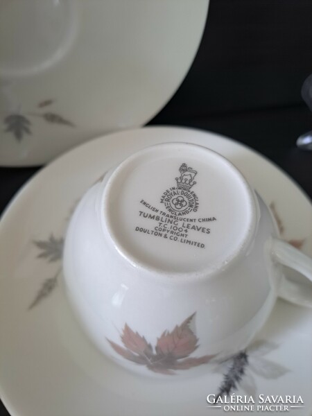 Royal doulton tumbling leaves 4+1 porcelain tea and coffee set