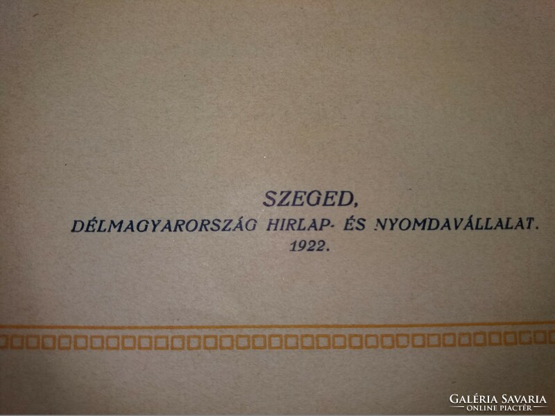 Antique 1922. János Csengery: festive poem - Ferenc József University of Science 50. According to the pictures