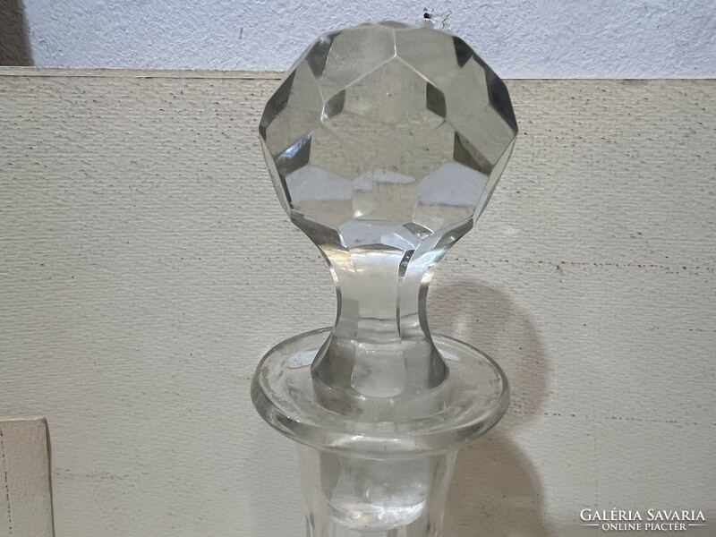 Decanter, pouring glass, old, thick-walled, 35 x 13 cm. 4542