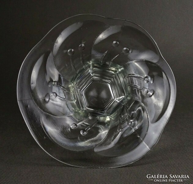 1Q930 Hibátlan art deco üveg váza 10.5 cm