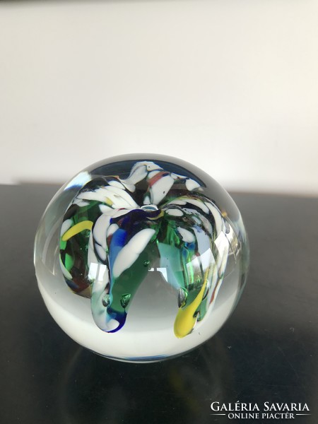 Large Murano or Czech glass letter weight - (day)
