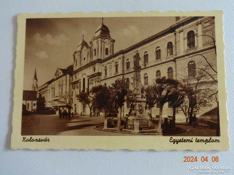 Régi postatiszta  Weinstock képeslap: Kolozsvár, Egyetemi templom