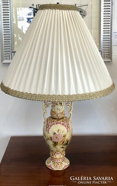Antique Zsolnay table lamp, second half of the 19th century