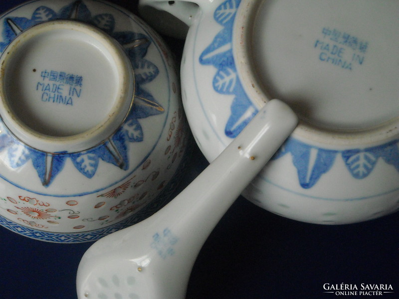 3 részes kínai porcelán készlet