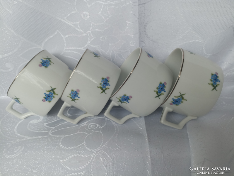 Beautiful Zsolnay forget-me-not teacups