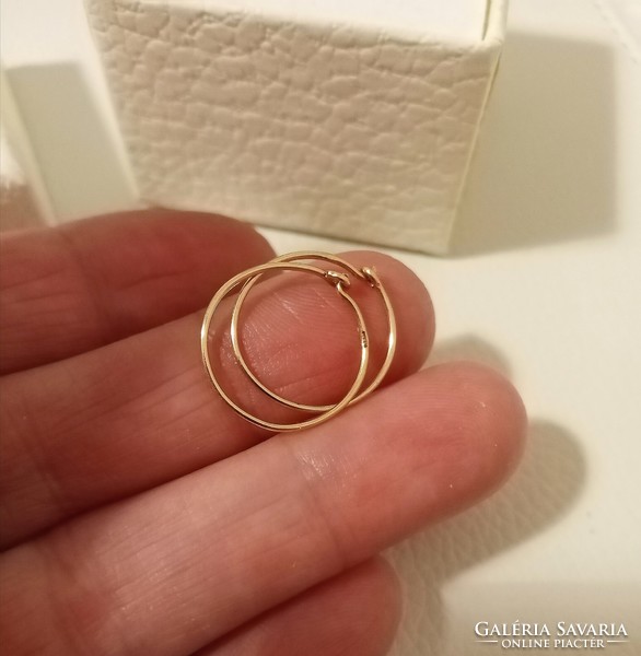 14 carat unisex small hoop earrings