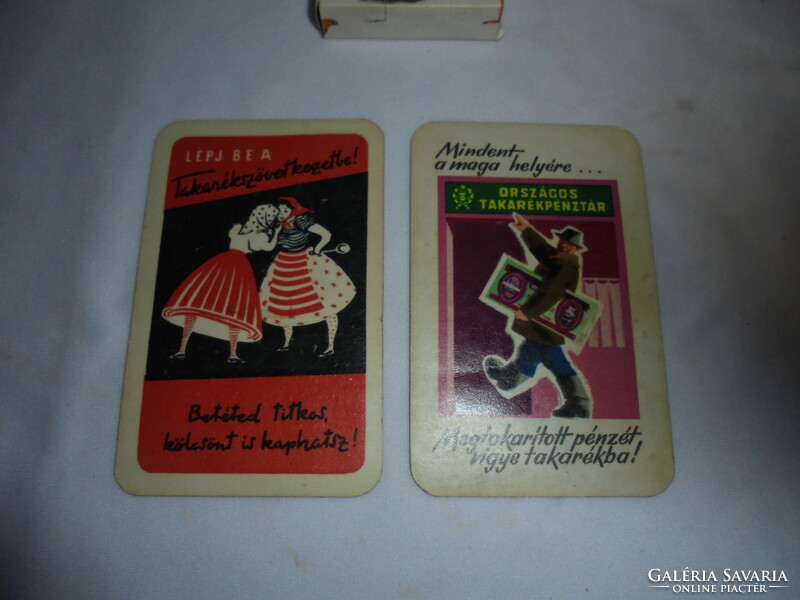 Két darab 1959-es kártyanaptár együtt - Takarékpénztár, Takarékszövetkezet