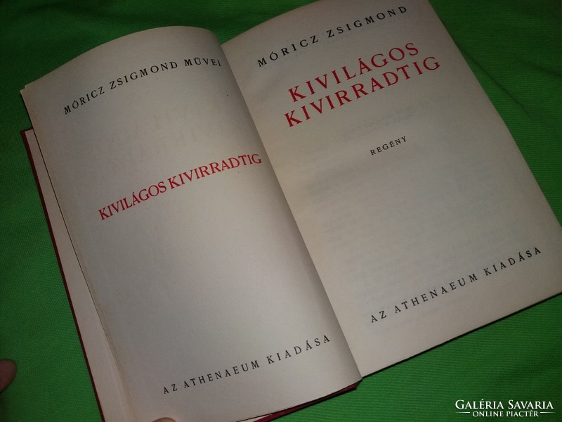 1939. Zsigmond Móricz: light-hearted novel book according to the pictures athenaeum