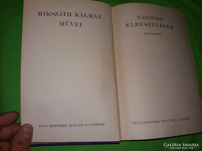 1920. Kálmán Mikszáth: larger stories and novel book according to the pictures
