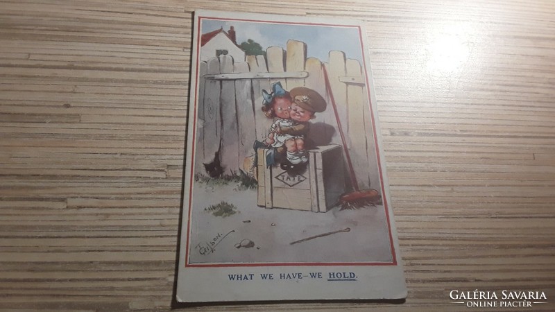 Antik Üdvözlő képeslap.