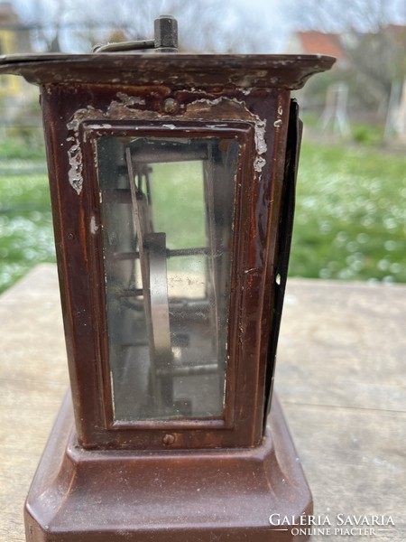 Travel clock with antique Junghaus structure