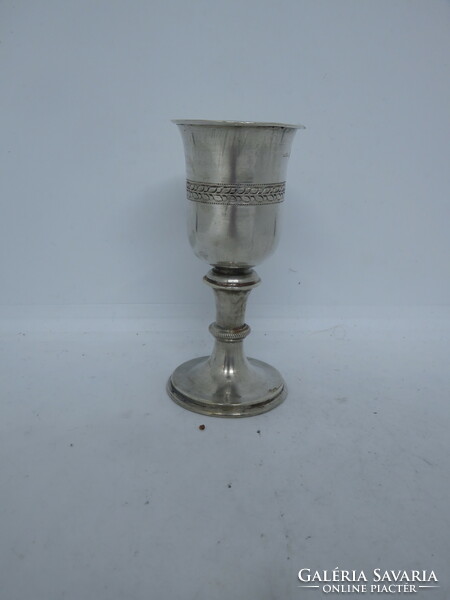 Antique silver Viennese liqueur glass