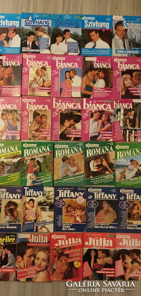 64 darab úti újság,könyv Bianca,Julia,Tiffany,Szívhang.