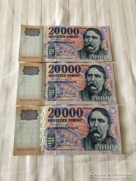 Series of HUF 20,000 banknotes