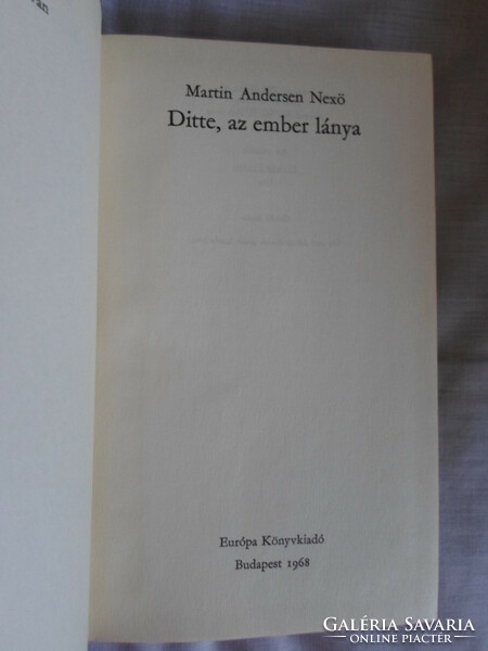 Martin Andersen Nexö: Ditte, az ember lánya (Európa, 1968; dán irodalom, regény)