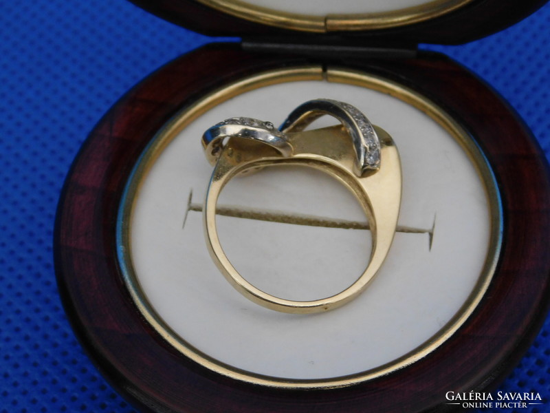 Gold 14k two-tone women's ring 5.1 Gr