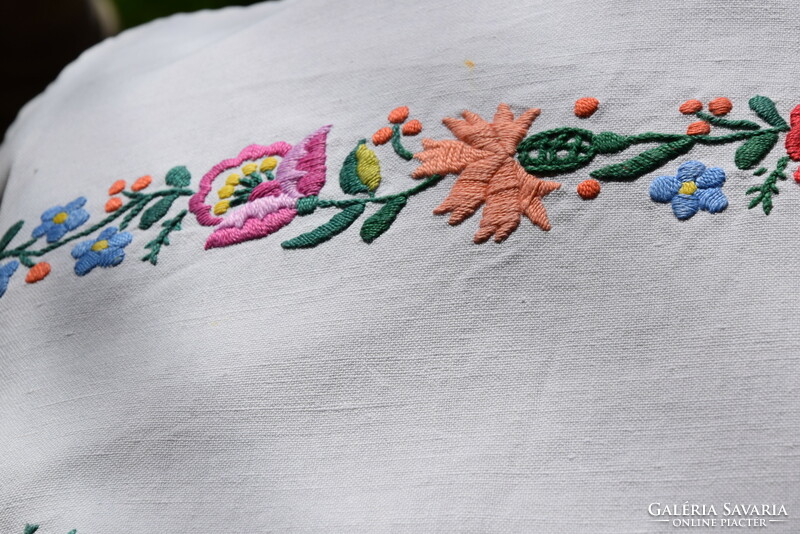 Old folk traditional Kalocsa tablecloth linen linen table cloth tablecloth hand embroidered 130 x 81