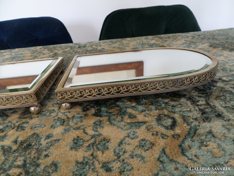 Antik ezüst asztalközép pár / edényalátét