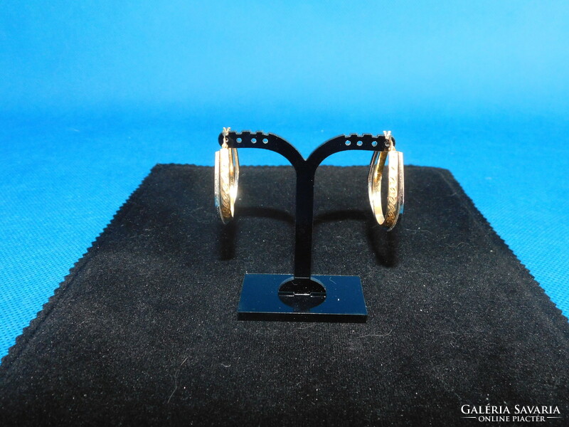 Pair of gold 14k two-tone earrings 4.3 Gr