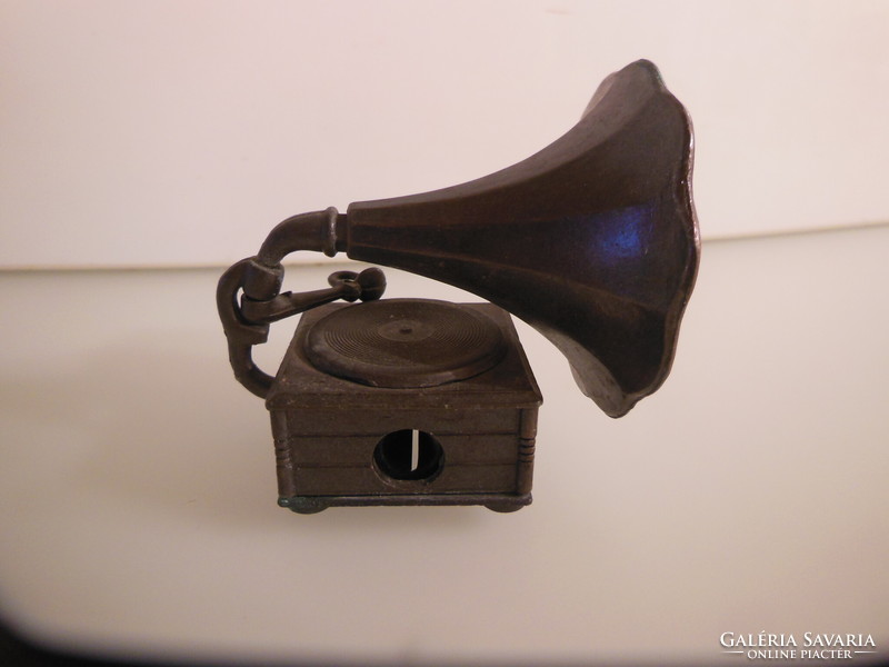 Gramophone - bronze - carving - 6 x 5 cm - perfect