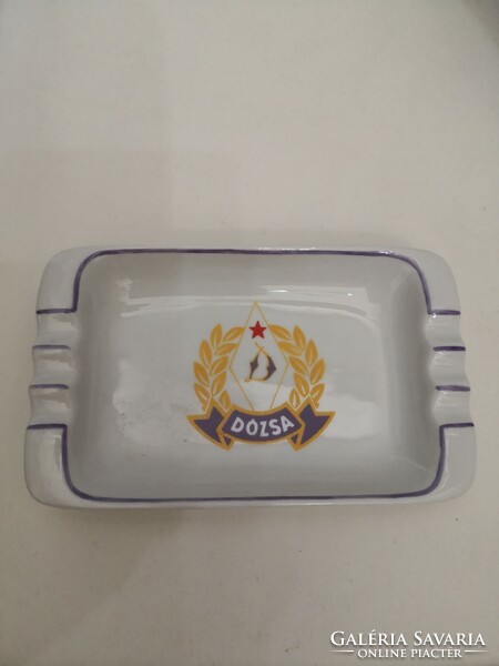 Hollóháza porcelain ashtray Újpest box