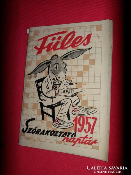 Füles 1957. Fun calendar is a cult. An early copy of our publication in good condition as shown in the pictures