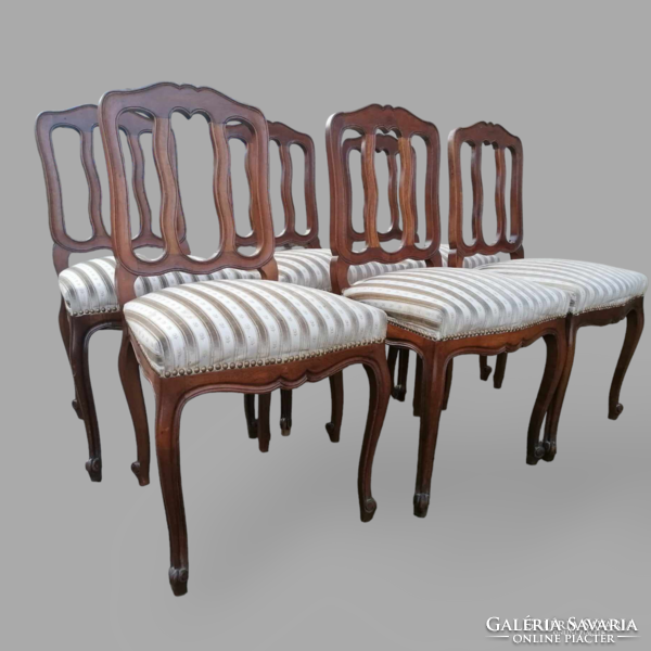 Antique baroque dining chair set - 6 pcs