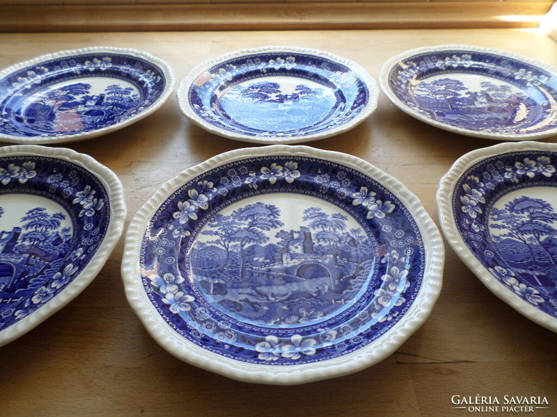 6 English copeland spode porcelain small plates 19.5 cm
