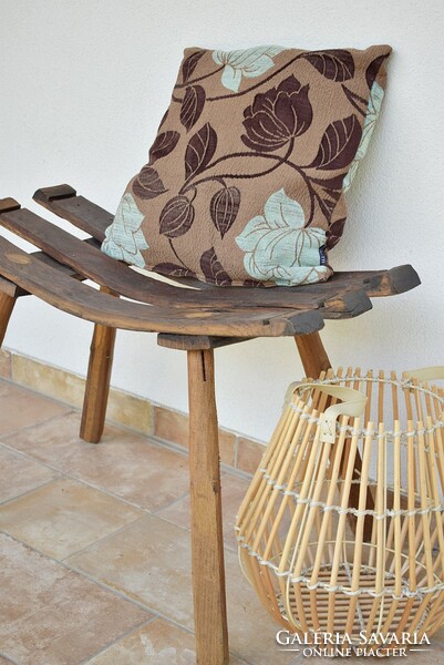 Népi stílusú fa pad szék