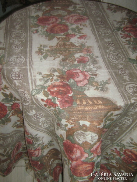 Shabby chic vintage rose filigree bedspread