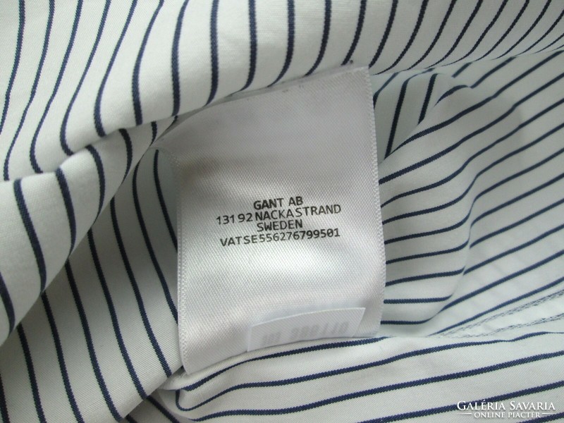 Original gant (xl) elegant striped long-sleeved men's shirt