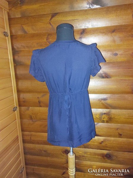 Dark blue warehouse size L silk shirt, tunic