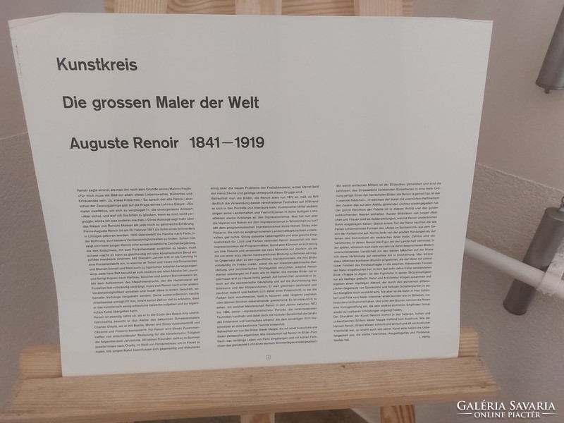 (K) International Art Club (1965) 4 db Renoir nyomat, reprodukció 35x43 cm