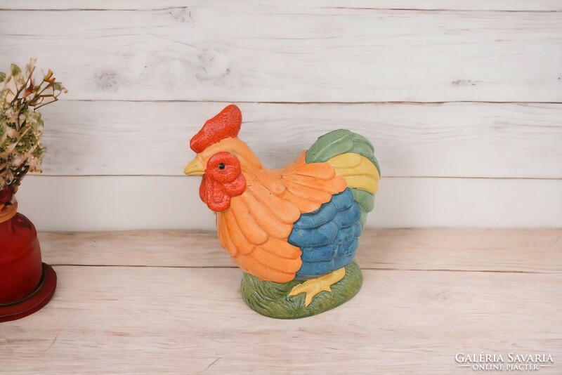 Colorful ceramic rooster
