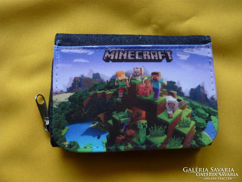 Minecraft denim wallet