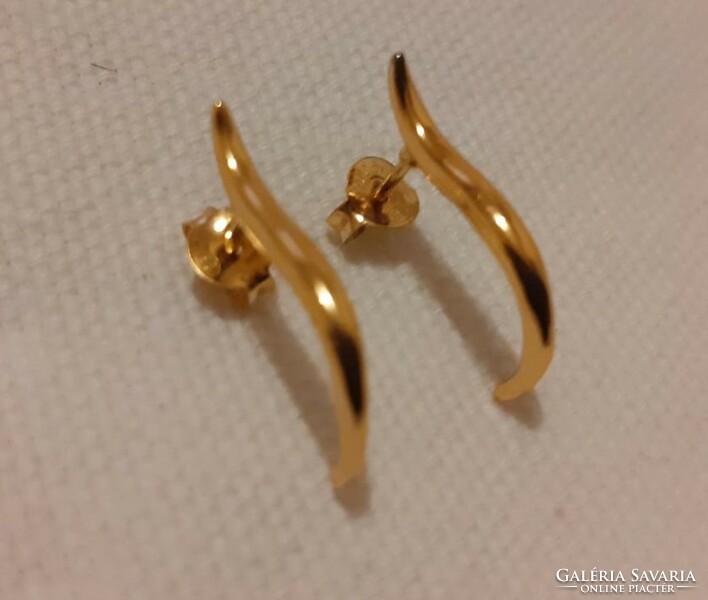 Showy gold-plated silver earrings (925)