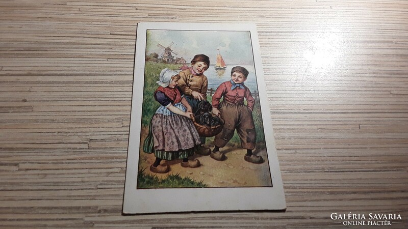 Antique greeting postcard shown in the photos for sale. As shown in the pictures.