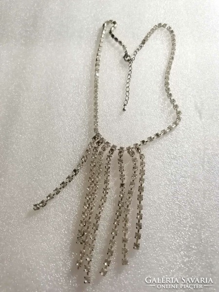 Sold out!!!Antique silver plated crystal necklace with stones / gift bracelet!