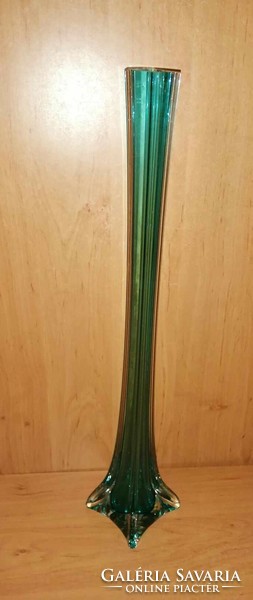 Green glass vase - 50 cm high (b)