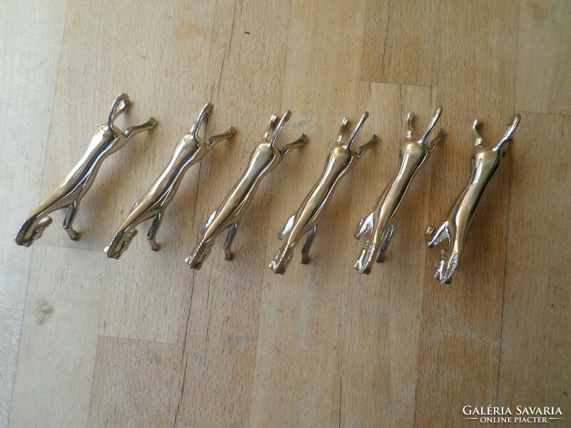 6 silver-plated galloping horse shaped knives