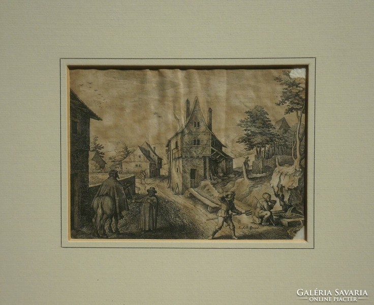 Mattheus merian (1593-1650): village scene