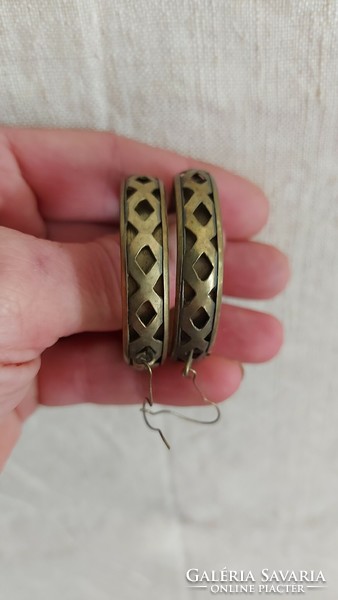 Vintage copper hoop earrings handmade earrings