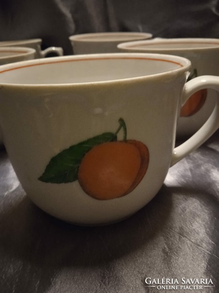 Porcelain /kahla/ mug with peach pattern