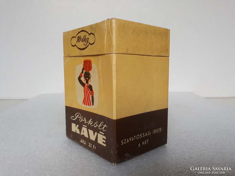 Retro 1961-es Pörkölt kávés papírdoboz