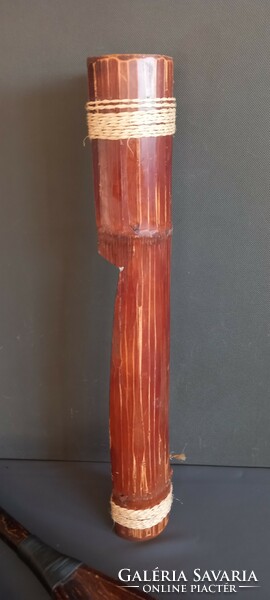 Különleges hatalmas bambusz tikfa tál ALKUDHATÓ Art deco