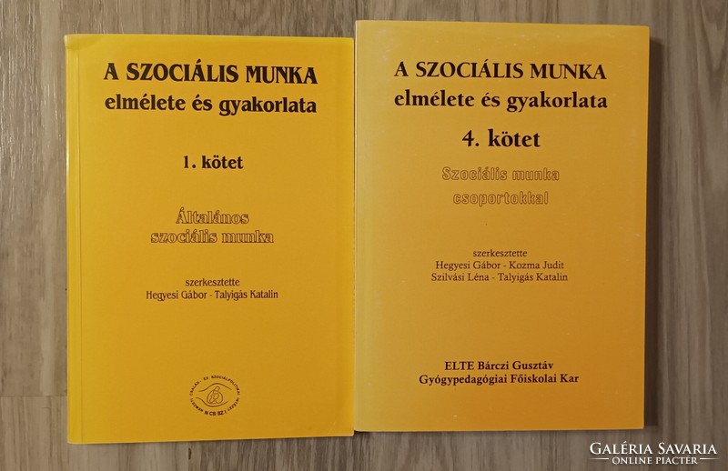Hegyesi Gábor A szociális munka elmélete és gyakorlata.1 és 4 .kötet.