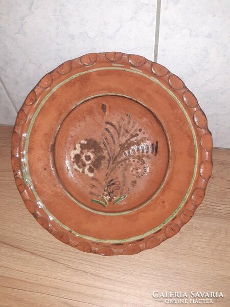 Glazed earthenware plate, yew pool