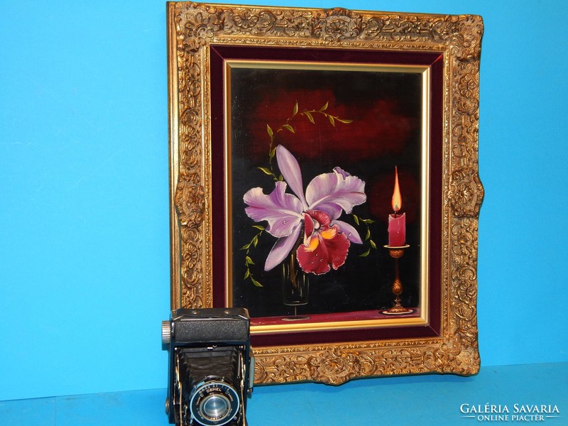 Quality frame with an external size of 42x36 cm, gift oil painting