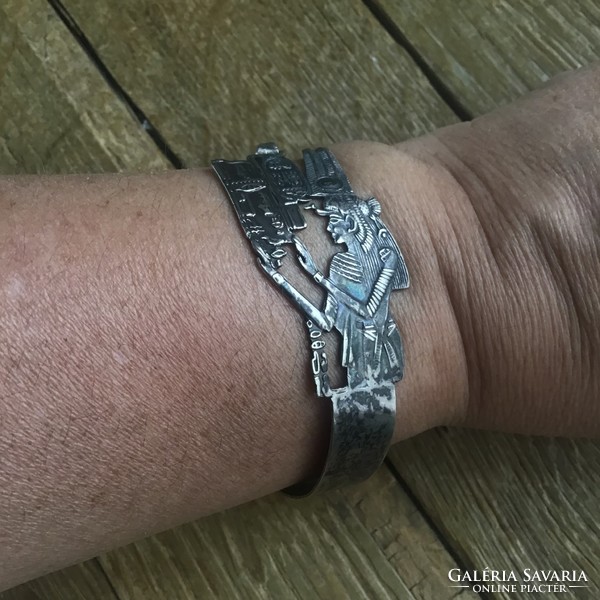 Ancient Egyptian silver bracelet